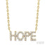 Block 'HOPE' Diamond Name Necklace