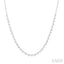 Halfway Bezel Set Diamond Tennis Necklace