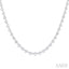 Halfway Bezel Set Diamond Tennis Necklace