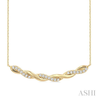 Twisted Diamond Fashion Necklace