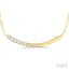 Paperclip Bar Diamond Smile Necklace