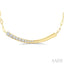 Paperclip Bar Diamond Smile Necklace
