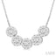Round Shape 5 Stone Lovebright Essential Diamond Smile Necklace