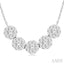 Round Shape 5 Stone Lovebright Essential Diamond Smile Necklace