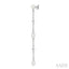 Pearl & Diamond Station Long Chain Earrings