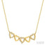 Heart Shape Link Diamond Necklace