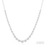 Halfway Graduated Bezel Set Diamond Tennis Necklace