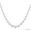 Halfway Graduated Bezel Set Diamond Tennis Necklace