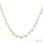 Halfway Graduated Bezel Set Diamond Tennis Necklace