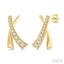 'X' Shape Diamond Earrings