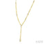 Marquise Shape Teardrop Bar Diamond Fashion Necklace