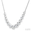 Bezel Set Graduated Diamond Smile Necklace