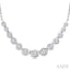 Bezel Set Graduated Diamond Smile Necklace