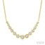Bezel Set Graduated Diamond Smile Necklace