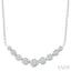 Bezel Set Graduated Diamond Smile Necklace