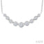 Bezel Set Graduated Diamond Smile Necklace