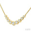 Bezel Set Graduated Diamond Smile Necklace