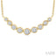 Bezel Set Graduated Diamond Smile Necklace