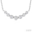 Bezel Set Graduated Diamond Smile Necklace