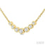 Bezel Set Graduated Diamond Smile Necklace