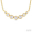 Bezel Set Graduated Diamond Smile Necklace