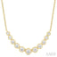 Bezel Set Graduated Diamond Smile Necklace