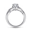 Round Diamond Twisted Engagement Ring