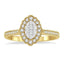 Oval Shape Lovebright Diamond Halo Engagement Ring