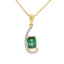 Green Tourmaline & Diamond Pendant