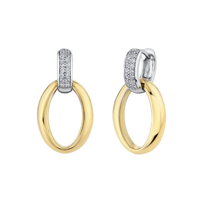 Diamond Huggie Dropp Earrings