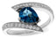 London Blue Topaz & Diamond Bypass Fashion Ring
