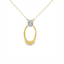 Oval Drop Diamond Necklace