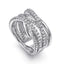 Sterling Silver White Sapphire Fashion Ring