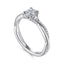 Round Diamond Twisted Engagement Ring
