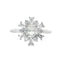 Rose-cut Diamond Halo Engagement Ring