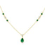 Emerald & Diamond Station Necklace