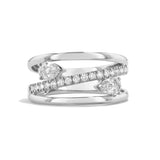 Three Row Diamond Ring