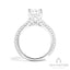 Couture 3-Row Pave Oval Semi-Mount Engagement Ring