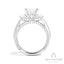 Couture 3-Stone Emerald Semi-Mount Engagement Ring With Round Side Diamonds