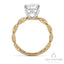 Couture Alternate Diamond Twisted Round Semi-Mount Engagement Ring