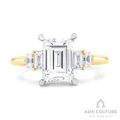 Couture 5-Stone Emerald Semi-Mount Engagement Ring