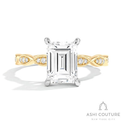 Couture Emerald Semi-Mount Engagement Ring