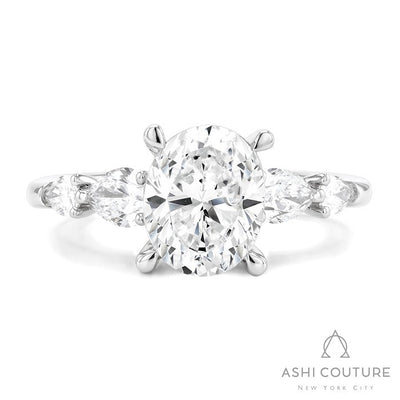 Couture 5-Stone Oval Semi-Mount Engagement Ring