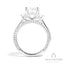 Couture Oval 3-Stone Semi-Mount Engagement Ring With Trap Side Diamonds