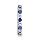 French Pave Sapphire & Diamond Eternity Band