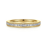 Channel Set Baguette & Round Diamond Band