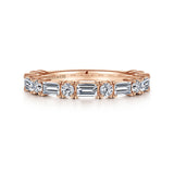 Micro Baguette & Round Diamond Band