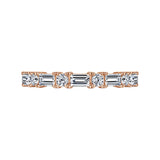 Micro Baguette & Round Diamond Band