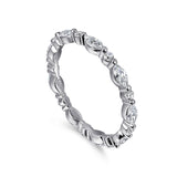 Alternating Round & Marquise Eternity Band