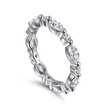 Alternating Round & Marquise Eternity Band